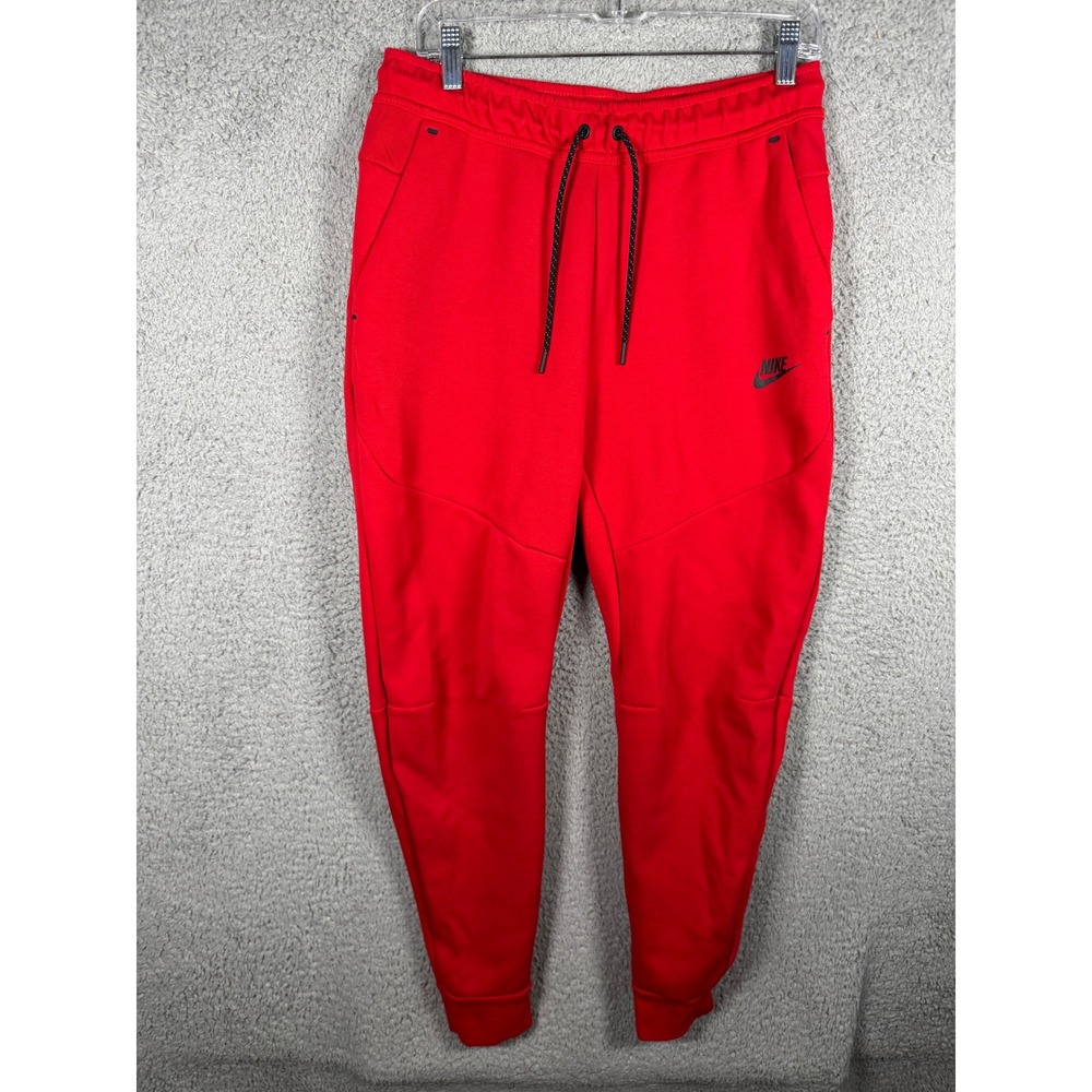 Nike Tech Fleece Joggers Mens Medium University Red Tapered Pants CU4495-657